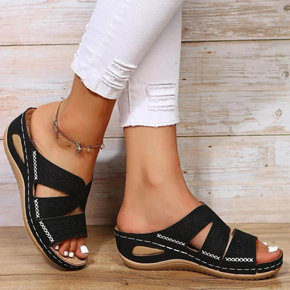 Comfortable Orthopedic Sandals for Women Cutout Adjustable