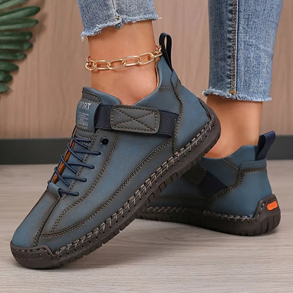 Comfortable High-Top Sneakers for Women Suede Velcro-Strap
