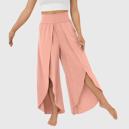 Effortless Wide-Leg Pants for Women High-Waist Side-Slit