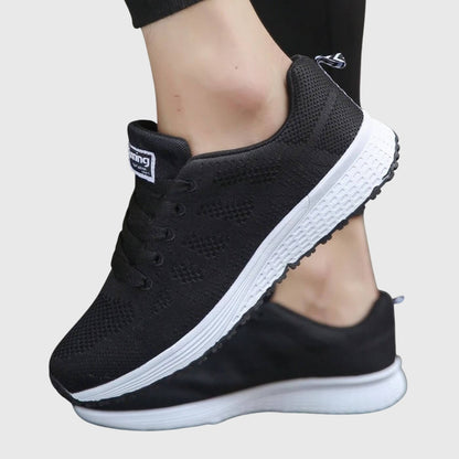 Comfortable Sneakers for Women Lace-Up Knit