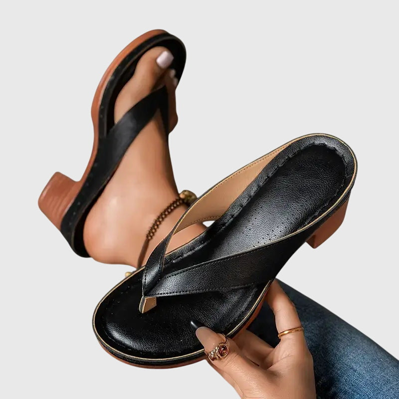 Elegant Thong Sandals for Women Platform Wedge Slip-On