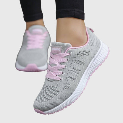 Comfortable Sneakers for Women Lace-Up Knit