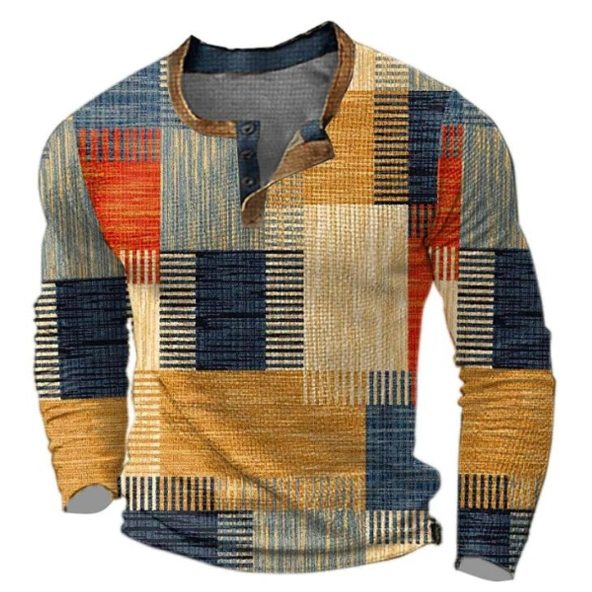 henley-pullover-herren-patchwork-langarm