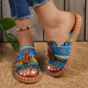 Blue Aztec Print / US/CA 4 / UK/AU/NZ 2 / EU 35
