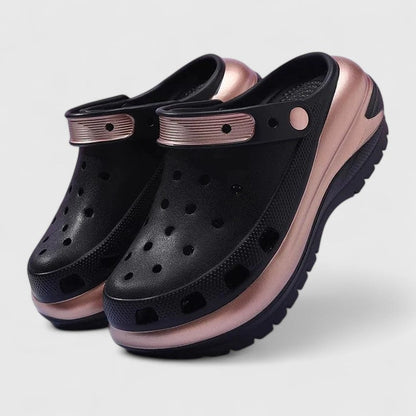 Comfortable Platform Clogs for Women Chunky Slip-On Vented