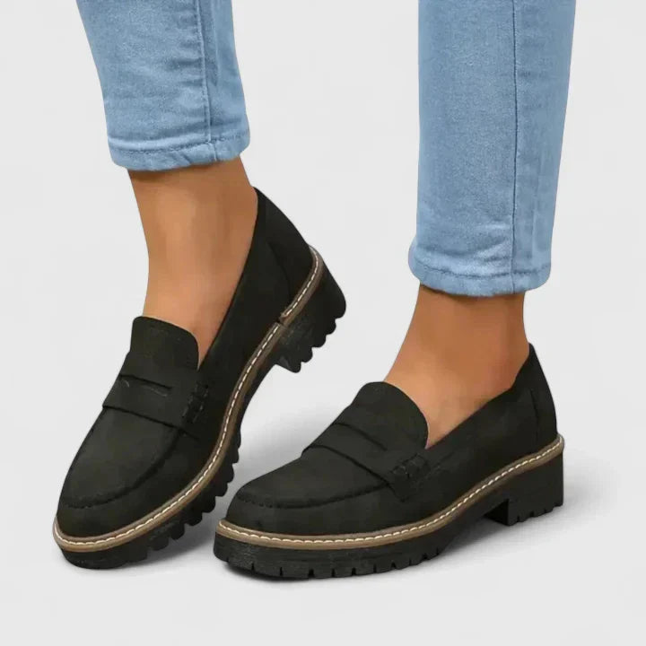 Stylish Loafers for Women Chunky Lug-Sole Penny