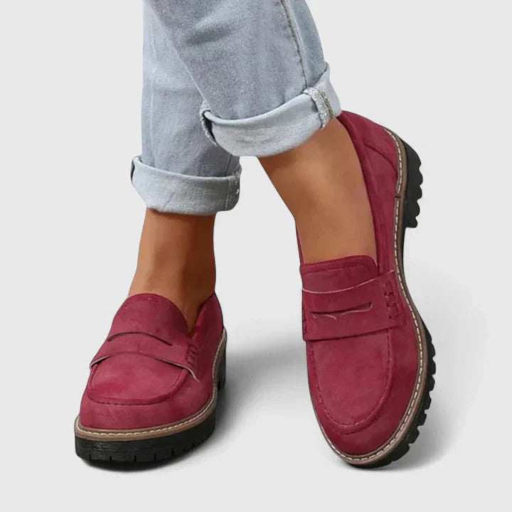 Stylish Loafers for Women Chunky Lug-Sole Penny