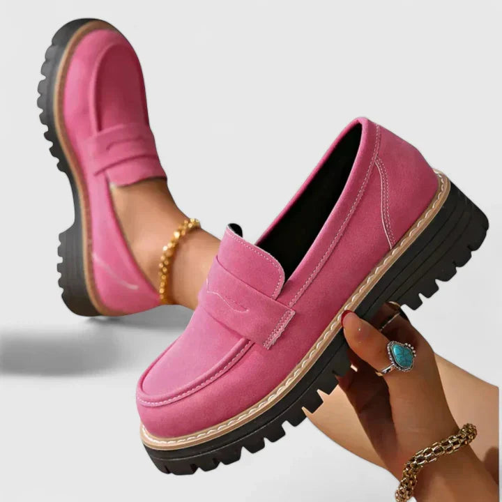 Stylish Loafers for Women Chunky Lug-Sole Penny
