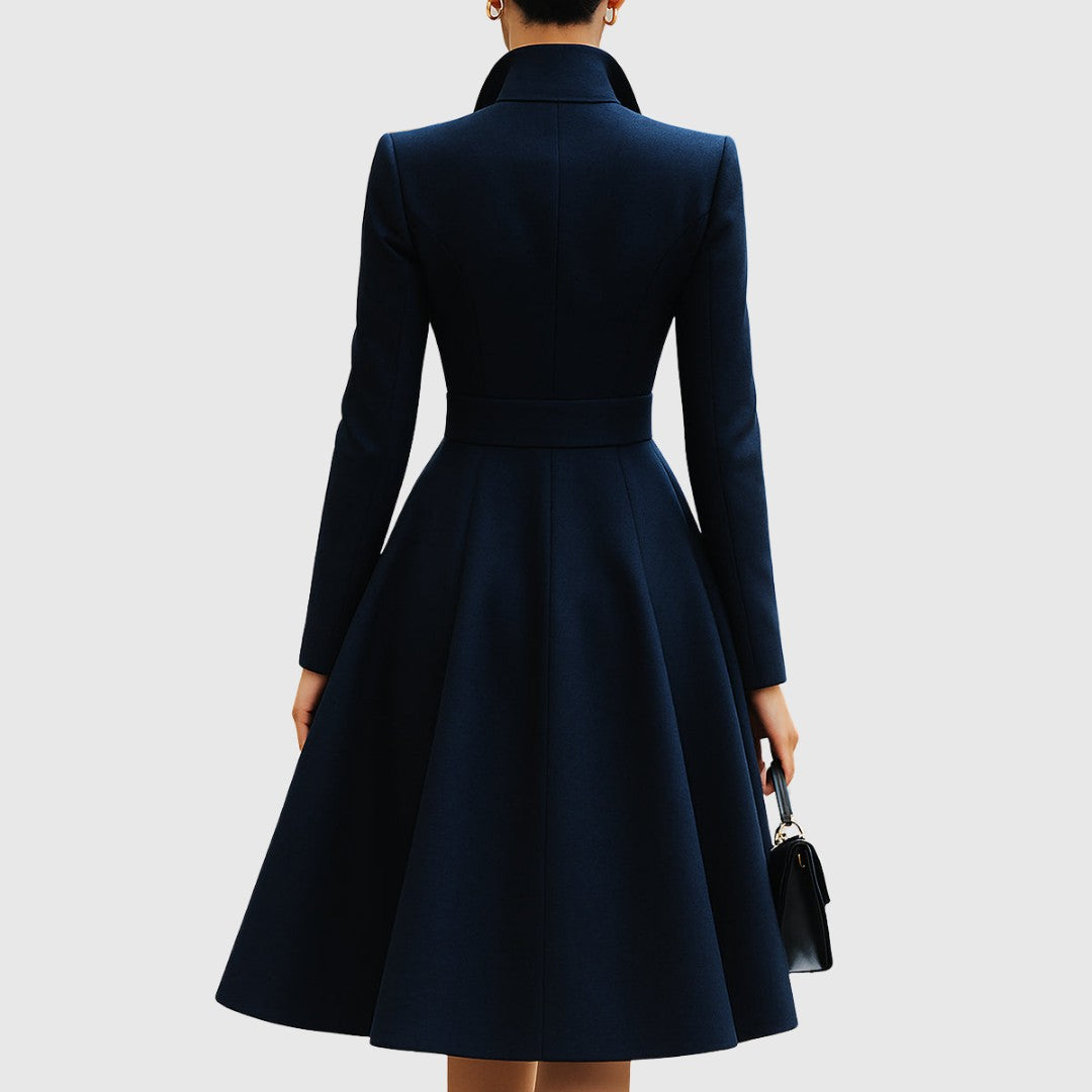 mantelkleid-damen-reverskragen-langarm