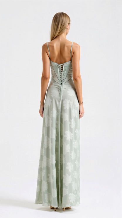 maxikleid-damen-bustier-spaghettitraeger