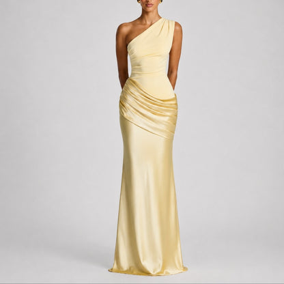 maxikleid-damen-one-shoulder-satin