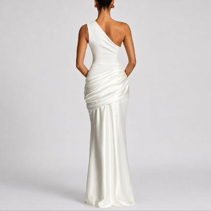 maxikleid-damen-one-shoulder-satin