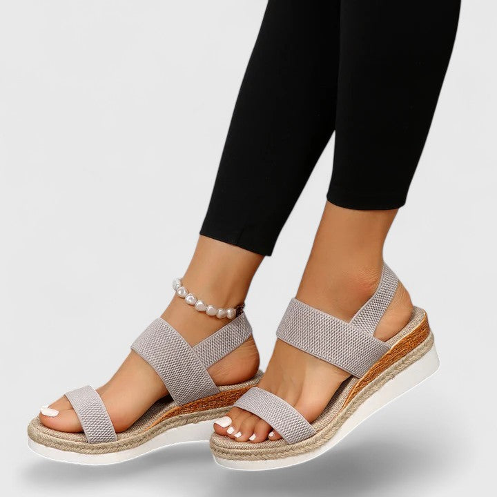 Comfortable Wedge Sandals for Women Espadrille Ankle-Strap Platform