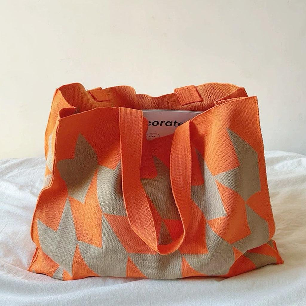 Effortless Tote Bag for Women Graphic-Print Oversized