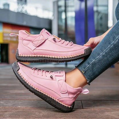 Comfortable Sneakers for Women Lace-Up Velcro-Strap