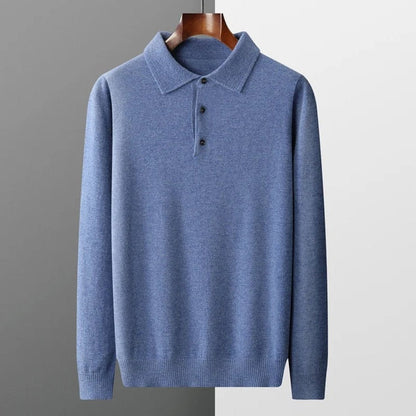 polo-pullover-herren-kaschmir-knopfkragen