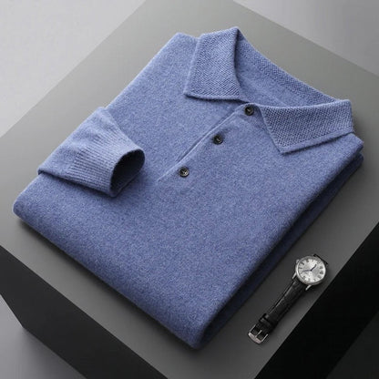 polo-pullover-herren-kaschmir-knopfkragen