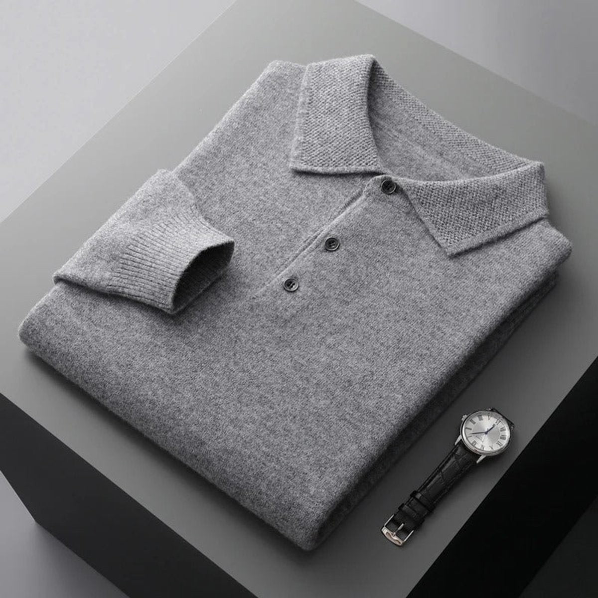 polo-pullover-herren-kaschmir-knopfkragen