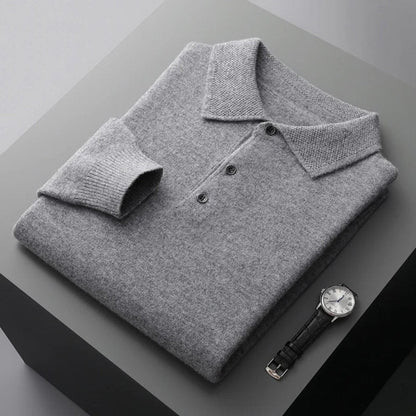 polo-pullover-herren-kaschmir-knopfkragen