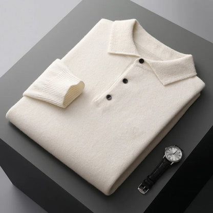 polo-pullover-herren-kaschmir-knopfkragen