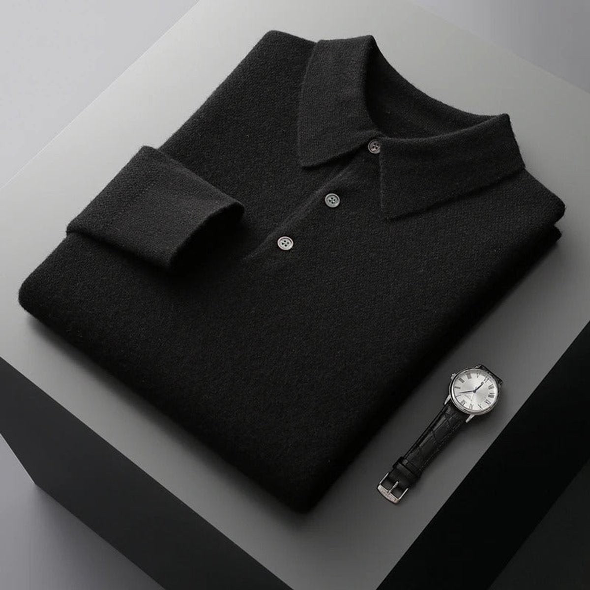 polo-pullover-herren-kaschmir-knopfkragen