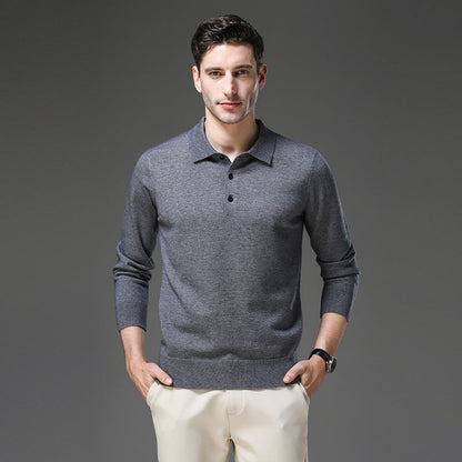 polo-pullover-herren-kaschmir-knopfkragen