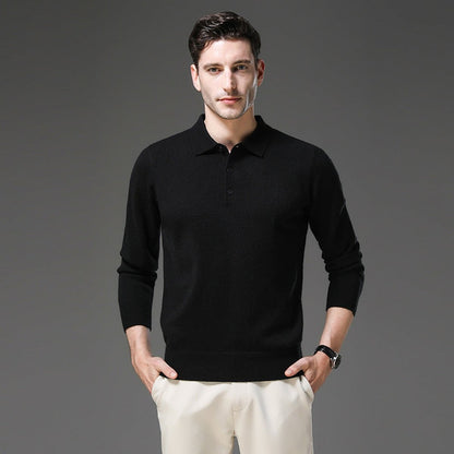 polo-pullover-herren-kaschmir-knopfkragen