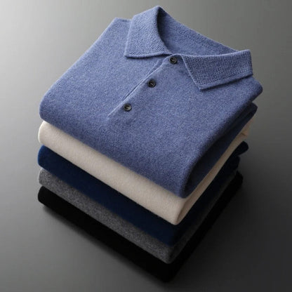 polo-pullover-herren-kaschmir-knopfkragen