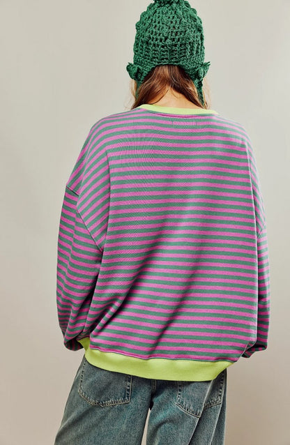 pullover-damen-oversize-streifen-langarm
