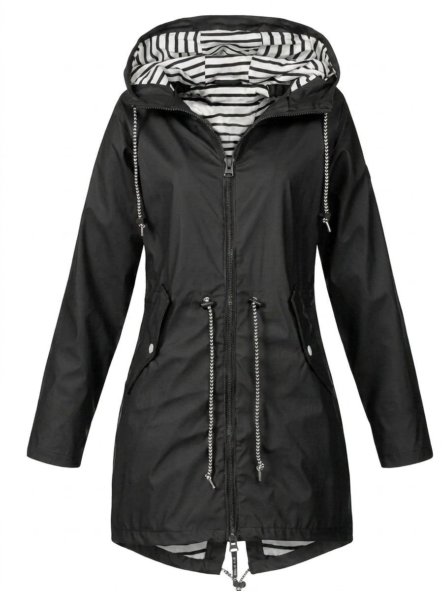 regenjacke-damen-kapuze-tunnelzug