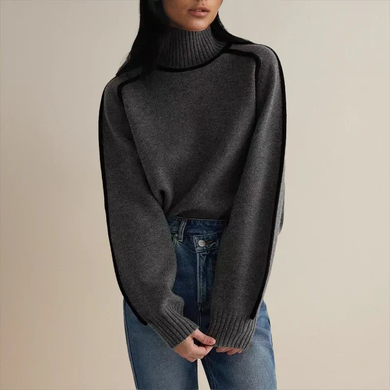 rollkragenpullover-damen-oversized-colorblock