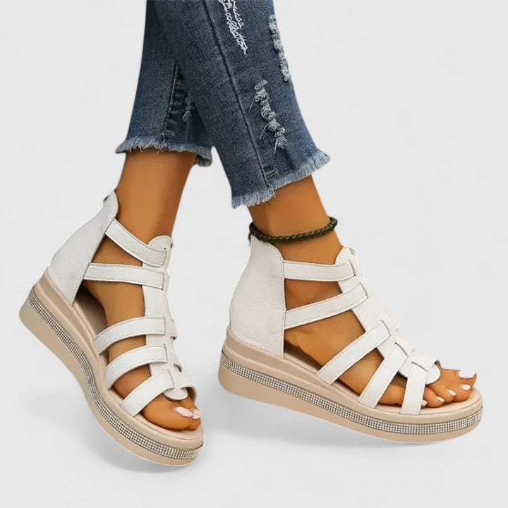Stylish Gladiator Sandals for Women Strappy Caged Platform