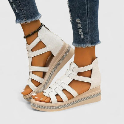 Stylish Gladiator Sandals for Women Strappy Caged Platform