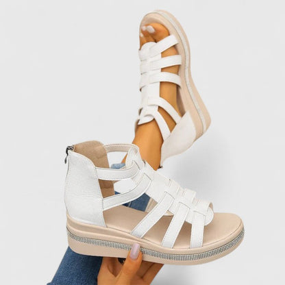 Stylish Gladiator Sandals for Women Strappy Caged Platform