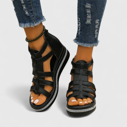 Stylish Gladiator Sandals for Women Strappy Caged Platform