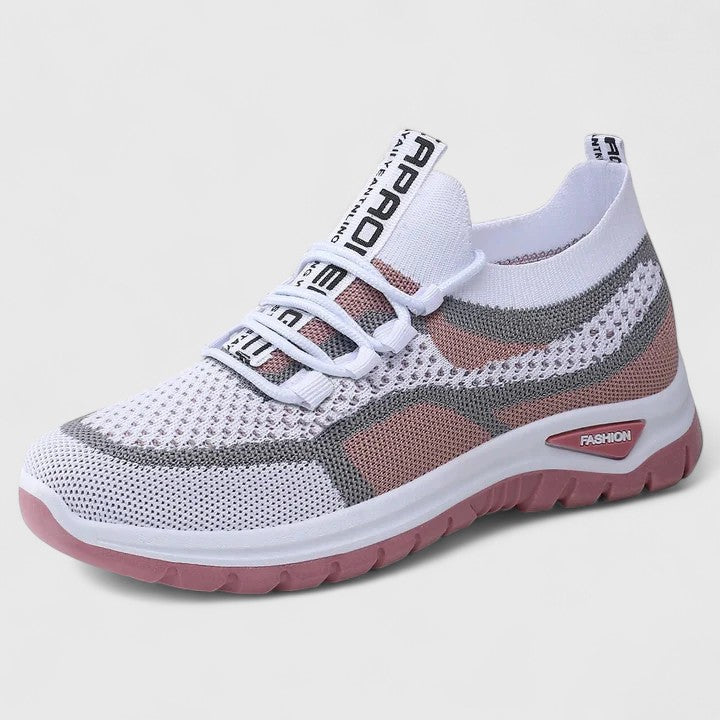 Comfortable Sneakers for Women Mesh Lace-Up Chunky-Sole