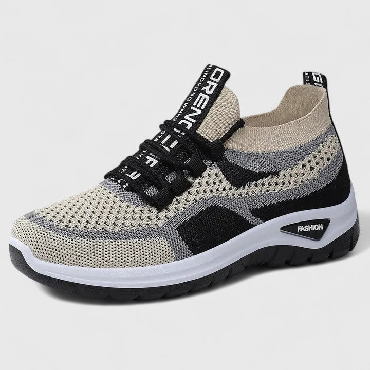 Comfortable Sneakers for Women Mesh Lace-Up Chunky-Sole