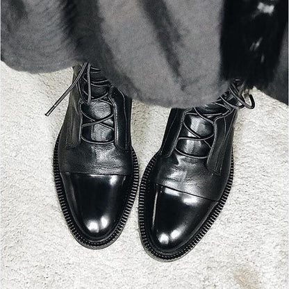 stiefeletten-damen-leder-schnuerung