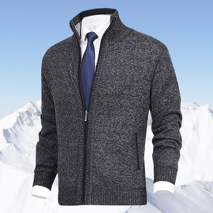 strickjacke-herren-reissverschluss-stehkragen