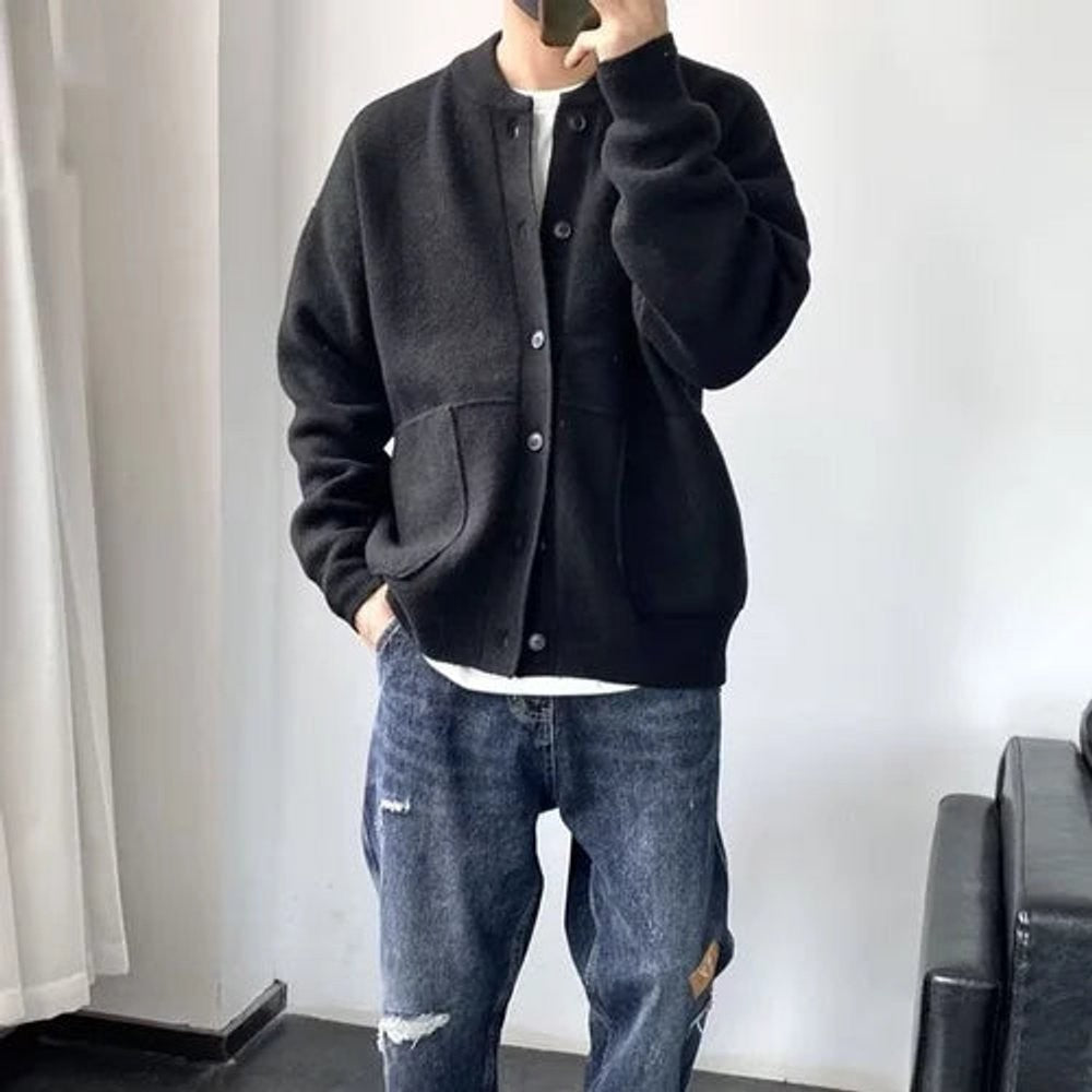 strickjacke-herren-wolle-knopfleiste