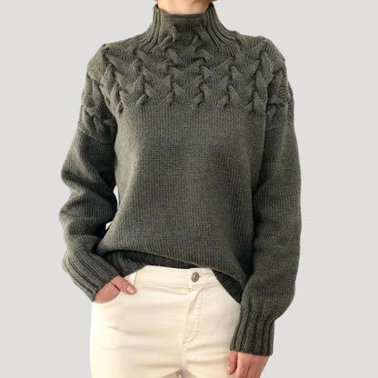strickpullover-damen-zopfmuster-rollkragen