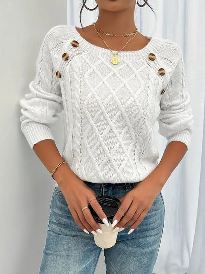 strickpullover-damen-zopfstrick-knopfdetail