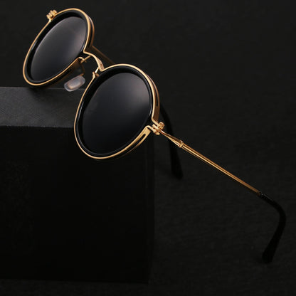 Stylish Round-Frame Sunglasses for Women Polarized Metal