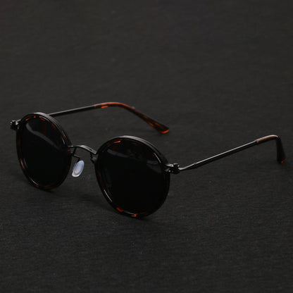 Stylish Round-Frame Sunglasses for Women Polarized Metal