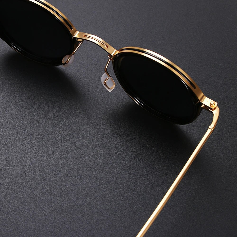 Stylish Round-Frame Sunglasses for Women Polarized Metal