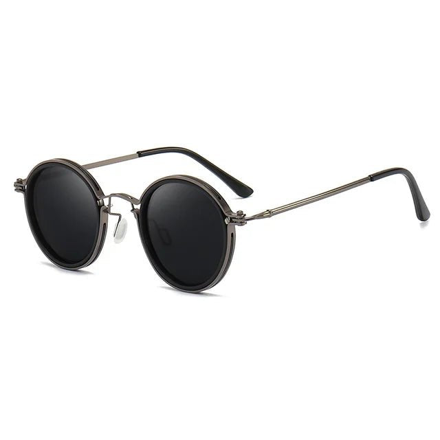 Stylish Round-Frame Sunglasses for Women Polarized Metal