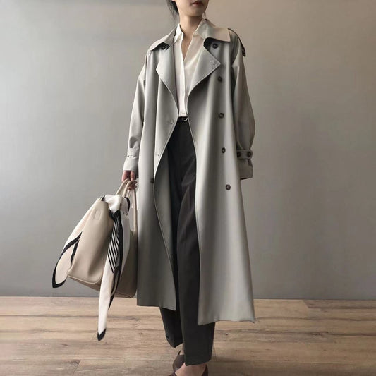 trenchcoat-damen-zweireiher-lang-wasserabweisend