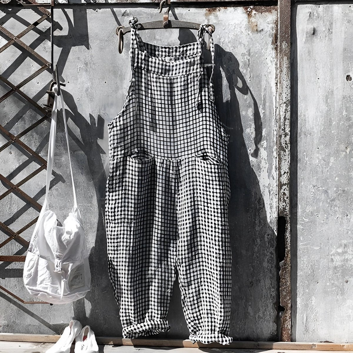 Effortless Overalls for Women Striped Loose-Fit