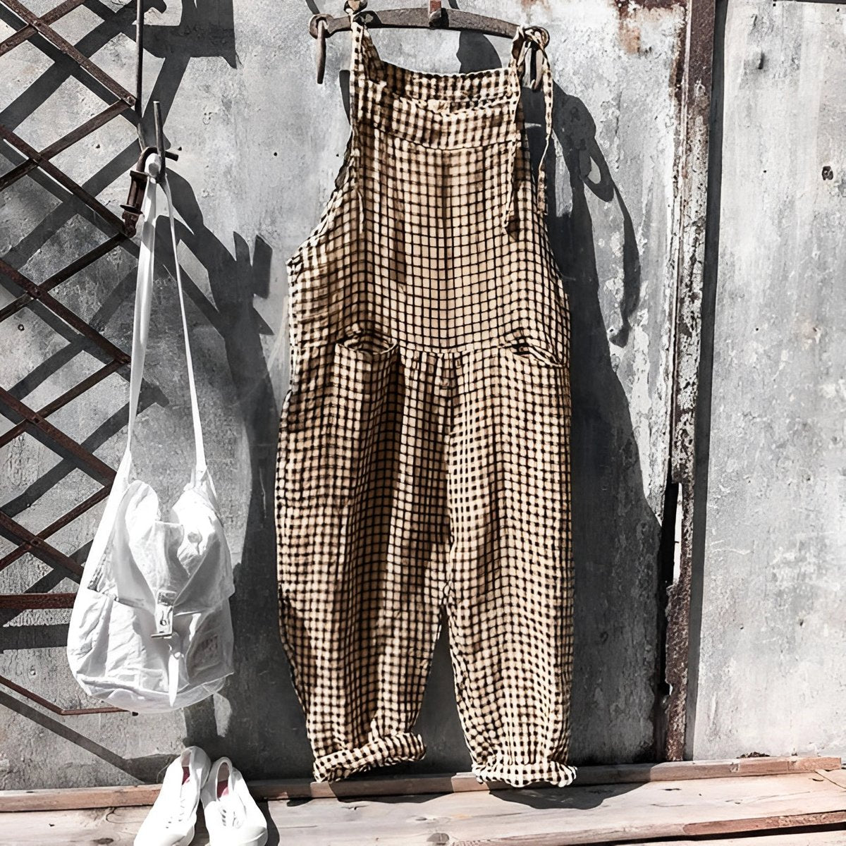 Effortless Overalls for Women Striped Loose-Fit