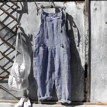 Effortless Overalls for Women Striped Loose-Fit